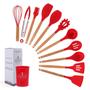 Kit 12 Utensílios de Cozinha Peças Jogo de em Silicone Completo Antiaderente - Kit Silicone Imagem de Kit 12 Utensílios de Cozinha Peças Jogo de em Silicone Completo Antiaderente