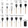 Kit 12 Utensílios de Cozinha Peças Jogo de em Silicone Completo Antiaderente - Kit Silicone Imagem de Kit 12 Utensílios de Cozinha Peças Jogo de em Silicone Completo Antiaderente