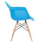Imagem de KIT - 12 x cadeiras Charles Eames Eiffel DAW com braços - Base de madeira clara -