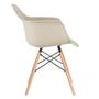 Imagem de KIT - 12 x cadeiras Charles Eames Eiffel DAW com braços - Base de madeira clara -