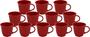 Imagem de Kit 12 Xícaras Acrílicas Vermelha Grande 180 Ml Chá Café