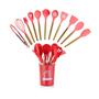 Imagem de Kit 12PCs Utensílios Cozinha Aguenta Altas Temperaturas Madeira Silicone