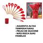 Imagem de Kit 12PCs Utensílios Cozinha Aguenta Altas Temperaturas Madeira Silicone