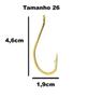 Imagem de Kit 15 Anzol De Pesca Marine Sports Maruseigo Gold N-26