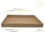 Imagem de Kit 15 Bandejas Decorativas Organizadoras em MDF com Pegador 30x20x3