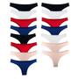 Imagem de Kit 15 Calcinhas Tanga Algodão Cotton Básica Lisa Lingerie