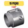 Imagem de Kit 15 conector unidut aluminio conico com rosca 1 1/4 tramontina