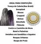 Imagem de Kit 15 Cones Linha Princesa Moda Grossa na Cor Preta 500 Metros e 288 TEX e 100% Polipropileno Incomfio Trança de Cabelo, Crochê, Box Braids e Tricô