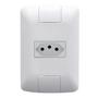 Imagem de Kit 15 Conjunto Tomada Simples Comp 10a Aria 4x2 Tramontina Cor Branco