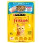 Imagem de Kit 15 Friskies Sachês para Gatos Adultos Sabor Peixe Branco 85g