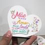 Imagem de Kit 15 Lembranças Dia Das Mães Mdf Coração Frase 8cmx8,7cm