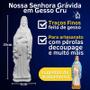 Imagem de Kit 15 Nossa Senhora Grávida Gesso Cru 20cm Atacado Revenda