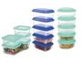 Imagem de Kit 15 Potes Vasilhas Plásticas C/Tampa Pequena Marmita
