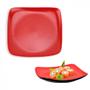 Imagem de Kit 15 Pratos 22 Cm em Melamina para Petisco e Sushis Vermelho  Fuxing 