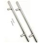 Imagem de Kit 15 Puxadores Redondo Haste Inox Escovado 128mm Armários