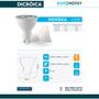 Imagem de Kit 15 Spot Embutir Redondo Face Plana Dicroica MR16 Preto + Lâmpada Dicroica 4,8w 6500k