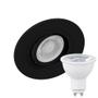 Imagem de Kit 15 Spot Embutir Redondo Face Plana Dicroica MR16 Preto + Lâmpada Dicroica 4,8w 6500k