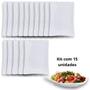 Imagem de Kit 15 Travessas Salada Fruteira para Buffets Profissional 37,3 Cm Branca em Melamina Premium  Bestfer 