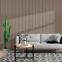 Imagem de Kit 15 Unidades de Painel Ripado de Madeira Cinza Mogno PVC para Decoração Design Moderna Casa 2,9M x 16CM