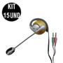 Imagem de Kit 15 Unidades Fone de ouvido com microfone Office P2 Home Computador Notebook Jogos Wathsapp Headset