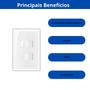 Imagem de Kit 15 Unidades - Mg Conj 2 Interruptor Sleek 10a 4x2 Branco