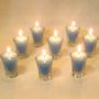 Imagem de Kit 15 velas azul claro 7 cm no copinho 12 h decoração festa