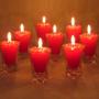 Imagem de Kit 15 velas vermelhas 7 cm no copinho 12 h natal ceia festa