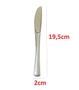Imagem de Kit 150 un Facas Refeição Luxo Plástico Prata 19,5cm Festa
