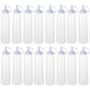 Imagem de Kit 16 Bisnagas Plásticas Grandes 400ml Crepe Maionese Ketchup Mostarda Lancheria