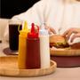 Imagem de Kit 16 Bisnagas Plásticas Grandes 400ml Crepe Maionese Ketchup Mostarda Lancheria