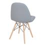Imagem de Kit 16 cadeiras estofadas Charles Eames Eiffel Botonê com pés de madeira clara