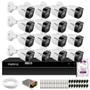 Imagem de Kit 16 Câmeras Intelbras VHD 1130 B HD 720p Bullet Lente 2.8mm Visão Noturna 30m IP67 + DVR Intelbras MHDX 1216 Full HD 16 Canais Multi HD + HD 2TB