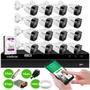 Imagem de Kit 16 Câmeras Intelbras VHD 1130 B HD 720p Lente 2.8mm Visão Noturna 30m Proteção IP67 + DVR Intelbras MHDX 1316 16 Canais Multi HD + HD 1TB