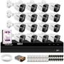 Imagem de Kit 16 Câmeras Intelbras VHD 1130 B HD 720p Lente 2.8mm Visão Noturna 30m Proteção IP67 + DVR Intelbras MHDX 1316 16 Canais Multi HD + HD 1TB
