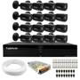 Imagem de Kit 16 Câmeras Intelbras VHD 1230 B Full HD 1080p Bullet Black G7 Visão Noturna 30m IP67 + Dvr Tudo Forte TFHDX 3316 16 Canais Com App Xmeye