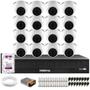 Imagem de Kit 16 Câmeras Intelbras VHL 1220 D HDCVI LITE Dome Full HD 1080p Lente 2.8mm Visão Noturna 20m + Dvr Intelbras MHDX 3116-C 16 Canais + HD 2TB Purple