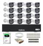 Imagem de Kit 16 Câmeras Tudo Forte TF 2020 B Full HD 1080p Bullet Visão Noturna 20M Proteção IP66 Dvr Intelbras MHDX 3116-C 16 Canais HD 2TB SkyHawk