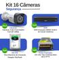 Imagem de Kit 16 Câmeras Tudo Forte TF 2020 B Full HD 1080p Bullet Visão Noturna 20M Proteção IP66 Dvr Intelbras MHDX 3116-C 16 Canais HD 2TB SkyHawk