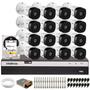 Imagem de Kit 16 Câmeras VHL 1220 B Full HD + DVR Intelbras 16 Ch Full HD - Inteligência Artificial + HD 3TB