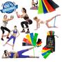Imagem de kit 16 pç elásticos de tensão para 300 exercícios + 2 bolsas - malhar Treino funcional exercício funcional Yoga