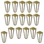 Imagem de Kit 16 Pés de Metal 15 CM Hairpin Legs Mesas de Centro Puffs Dourado G41