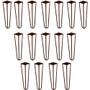 Imagem de Kit 16 Pés de Metal 30 CM Hairpin Legs Mesa de Canto Rack e Puffs Bronze G41