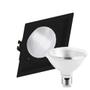 Imagem de Kit 16 Spot Embutir Quadrado Recuado Par30 Preto + Lâmpada Led 10w 2700k