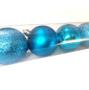 Imagem de Kit 18 Bolas Natal Mista Glitter, Fosca, Lisa Azul Turquesa 7cm - Riomaster