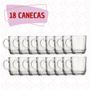 Imagem de Kit 18 Canecas Vidro Liso 250ML Resistente Café Chocolate Quente