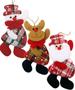 Imagem de Kit 18 Pendente Natalino Boneco De Neve Papai Noel Rena 18cm