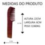 Imagem de Kit 18 pente de madeira maciça 22cm cabelo barba antifrizz