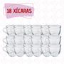 Imagem de Kit 18 Xicaras Vidro Resistente 150ML Para Cha Cafe Transparente