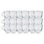 Imagem de Kit 18 Xicaras Vidro Resistente 150ML Para Cha Cafe Transparente