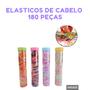Imagem de kit 180 Elásticos colorido Pequenos De Silicone Para Cabelo/ liguinha elastico para cabelo /rabico